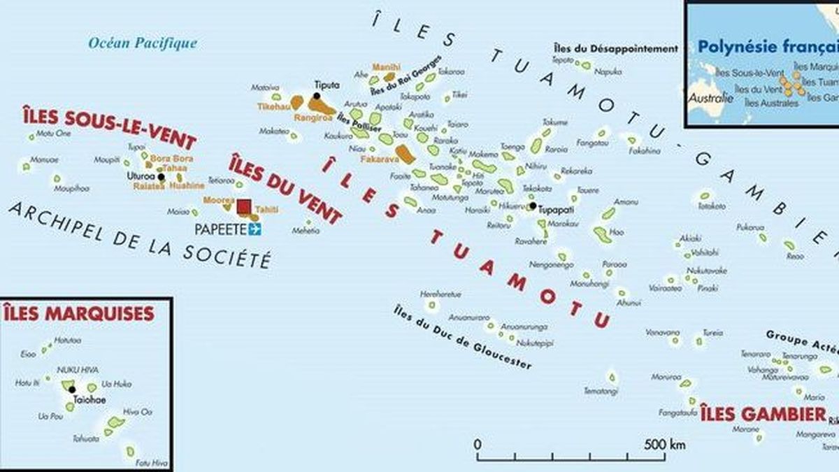 carte de la polynésie française