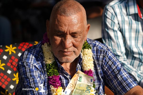 Jean-Claude Novou lors de la cérémonie organisée en son honneur le 28 septembre