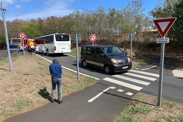 Sainte-Marie accident mortel cycliste bus