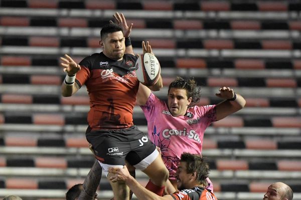 Raphaël Lakafia lors du match de Top14 le RC Toulon et le Stade Français au stade Mayol de Toulon, le 24 janvier 2021.