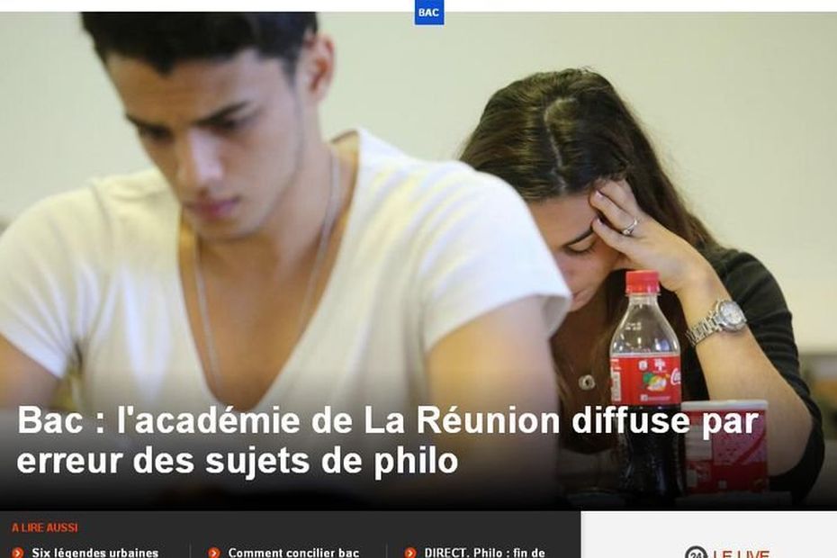 Les fuites des sujets philo à La Réunion font la une des médias