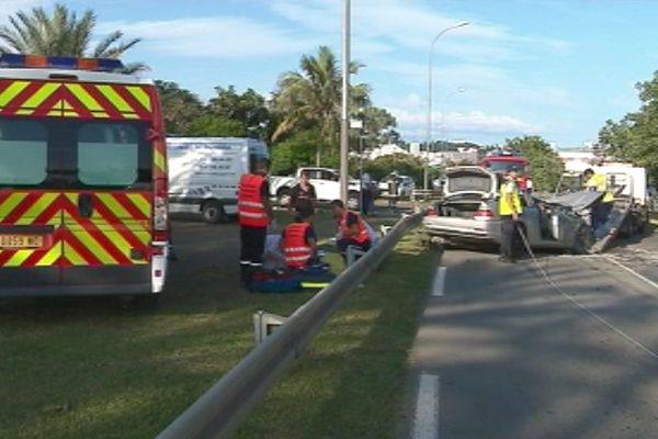 Accident frontal sur le pont de Nouville, le 17 juin 2018.