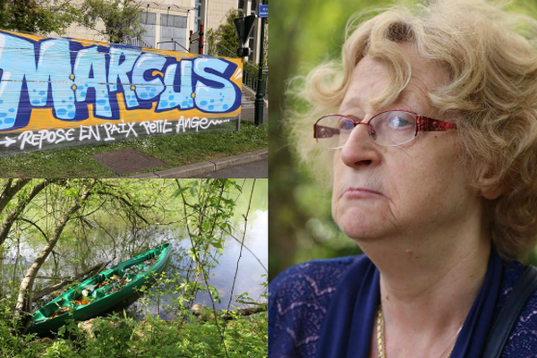 A Butry-sur-Oise ce lundi 4 mai : un tag à la mémoire du petit Marcus. A quelques kilomètres de là, à Auvers-sur-Oise : des fleurs à l'endroit où son corps a été découvert et Josiane, une riveraine sous le choc.