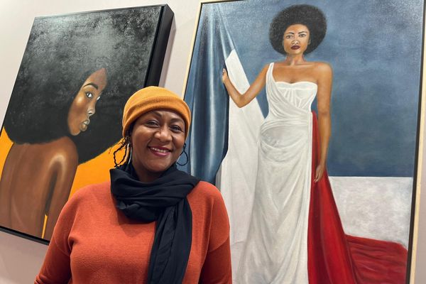 L'artiste guadeloupéenne Guylaine Conquet expose trois de ses oeuvres au Grand Palais à Paris, pour l'opération Art Capital. Parmi celles-ci, le portrait d'Axelle Saint-Cirel lors de la cérémonie d'ouverture des JO de Paris 2024.