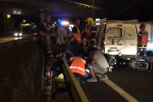 Accident au Chaudron, un motard blessé mai 2018