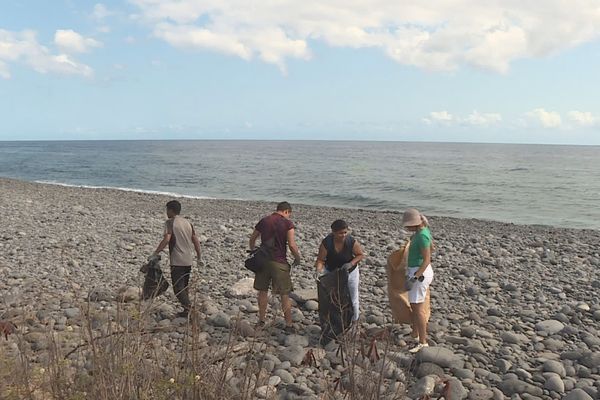 Des lycéens participent à une opération de ramassage des déchets au Port