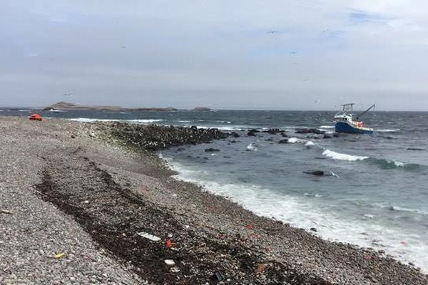 Le Arlene Adonna échoué sur l'île aux Marins