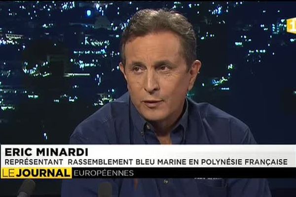 Eric Minardi, président du FN en Polynésie, invité du JT