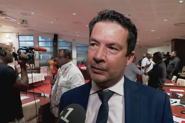 Gil Brial, élu de l'intergroupe Loyalistes, interrogé après l'élection de Veylma Falaeo à la présidence du Congrès.