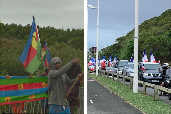 Beaucoup de drapeaux en ce 14 juillet 2024 à Nouméa.