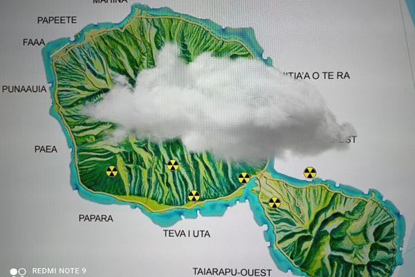Illustration. En juillet 1974, le nuage nucléaire issu du tir aérien Centaure a également touché les îles de la Société, les plus peuplées de la Polynésie.