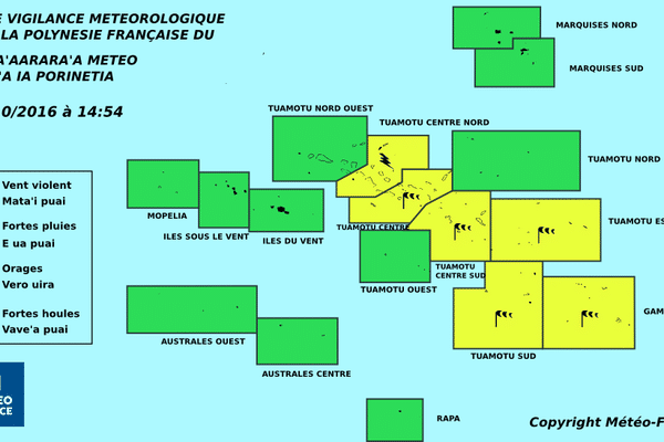 Mauvais temps sur la quasi totalité des Tuamotu