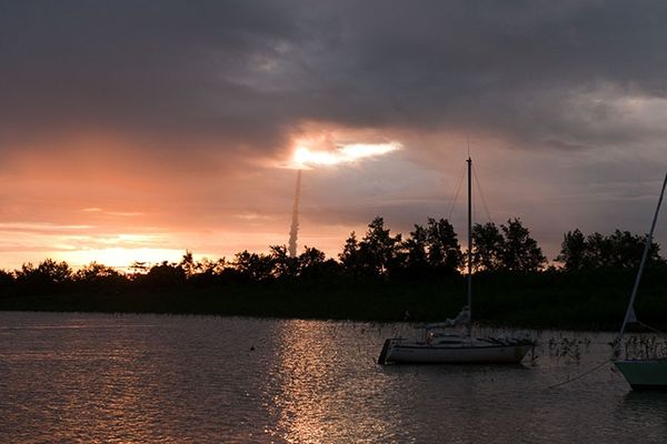 La fusée dans le ciel de Guyane