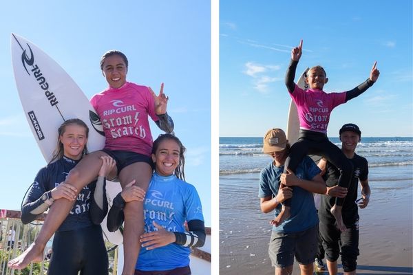 Deux jeunes champions qui font honneur au surf polynésien.