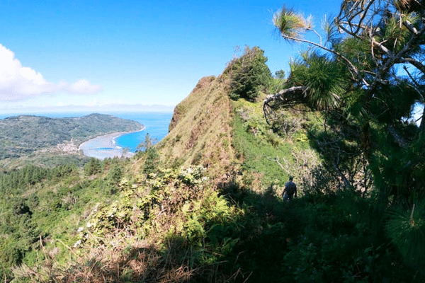 Le mont Manureva, qui culmine à 385 mètres.