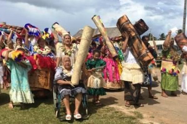 Fête de l'Assomption 2017, To'o kava en offrandes des villageois de Falaleu 