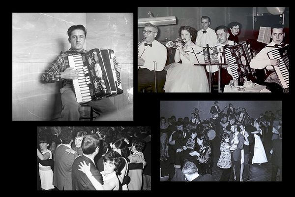 Jean Mahé joue de l'accordéon et fait danser Saint-Pierre et Miquelon