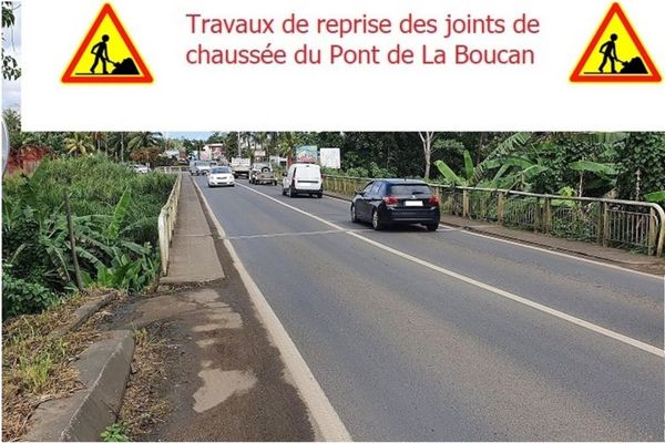 Circulation alternée sur le pont de la Boucan, de 20h30 à 5h00, dans la nuit du lundi 11 au mardi 12 septembre 2023.