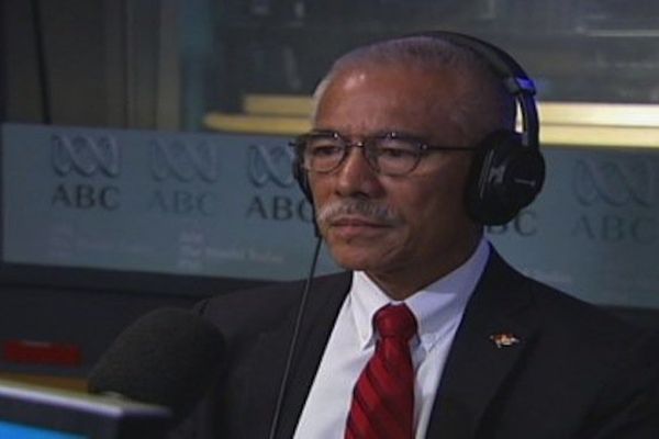 Le président des Kiribati, Anote Tong, dans les studios d'ABC