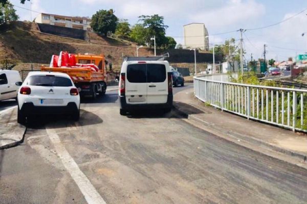 Circulation rétablie sur la route de Redoute (RN4) à Fort-de-France (vendredi 20 mai 2022).