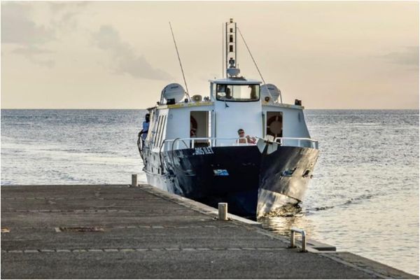 Une des navettes maritimes de Martinique à l'aproche d'un quai (image d'illustration).