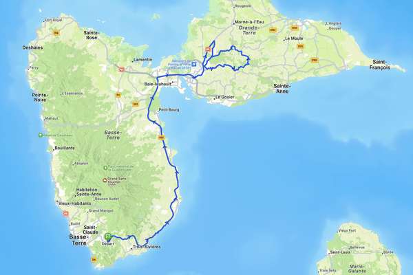 Circuit de la 5e étape du 73e Tour cycliste de Guadeloupe : Gourbeyre/Abymes (28 août 2024)