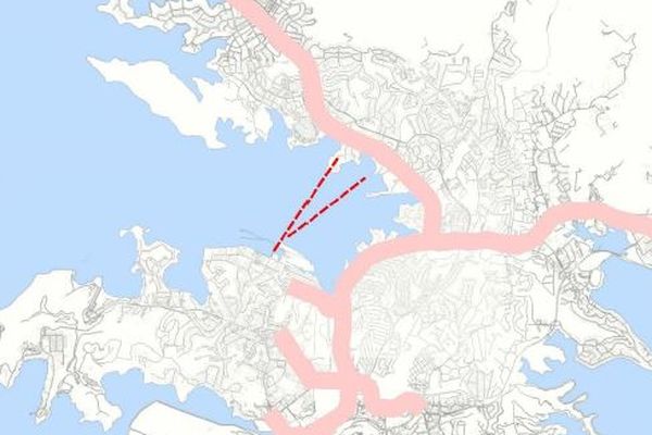 La province Sud a présenté, vendredi 19 novembre, un projet de voie routière à travers la baie de Koutio-Koueta.