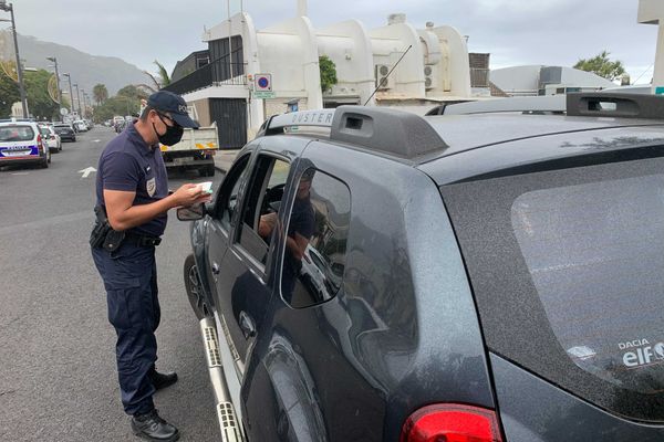 Contrôle routier au barachois