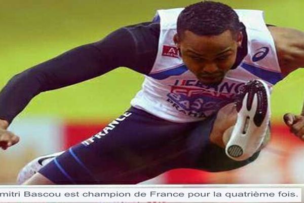 En 13''05 (vent : +2,1 m/s), Dimitri Bascou a remporté le 110 m haies des Championnats de France à Angers