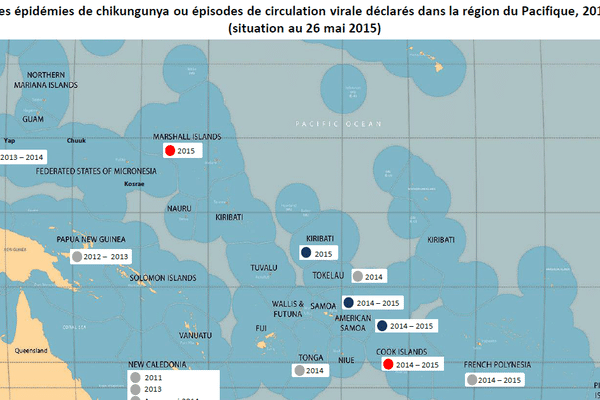 Carte chikungunya océanie