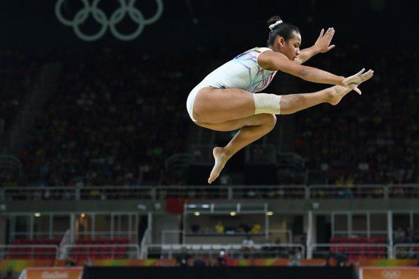 Marine Boyer en finale poutre des Jeux olympiques de Rio