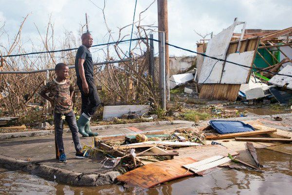 Saint-Martin après le passage de l'ouragan Irma.