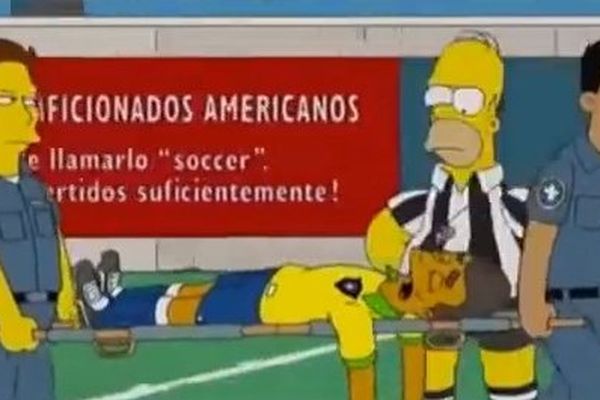 En avril, Les Simpsons imaginaient la blessure de Neymar