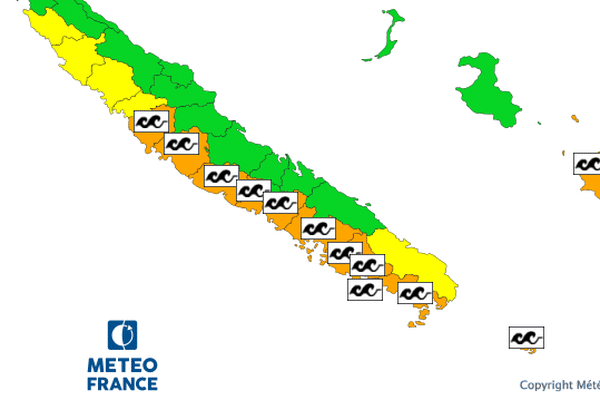Carte de vigilance orange à la houle, 26 mai 2018