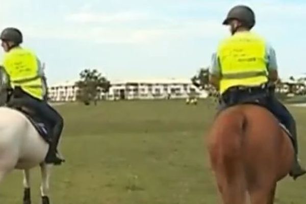 Patrouille équestre à Kourou