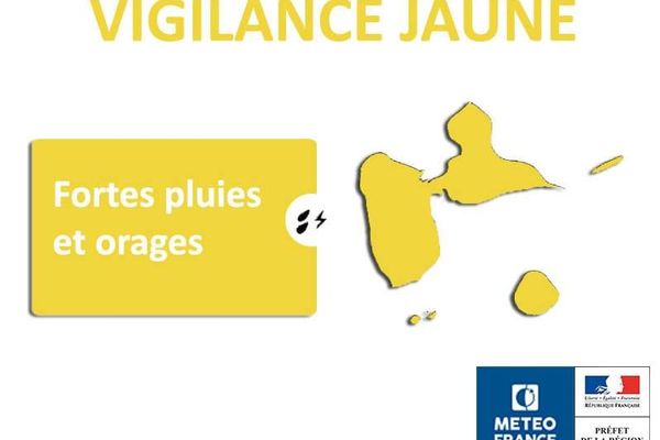 Alerte jaune orages et pluies