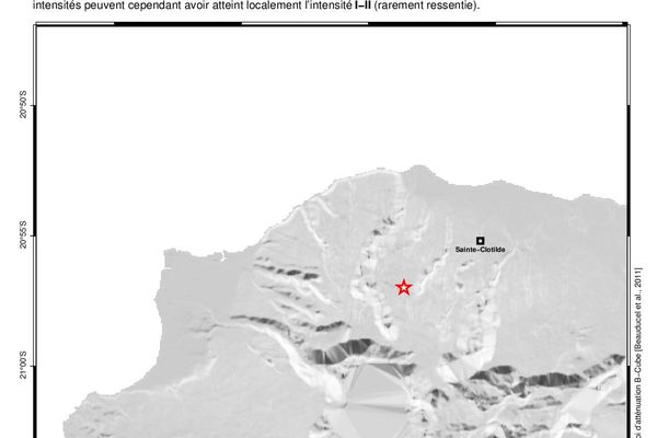 Une séisme d'une magnitude de 1.8 sur l'échelle de Richter enregistré à 6 km de Sainte-Clotilde.