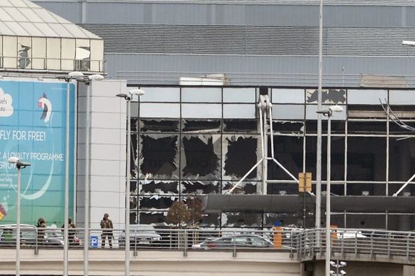 L'aéroport international de Bruxelles après les attentats de mardi 22 mars