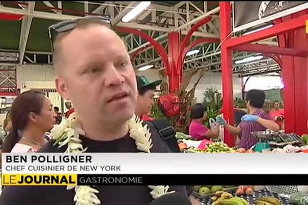 Une grande toque new yorkaise fait son marché à Papeete