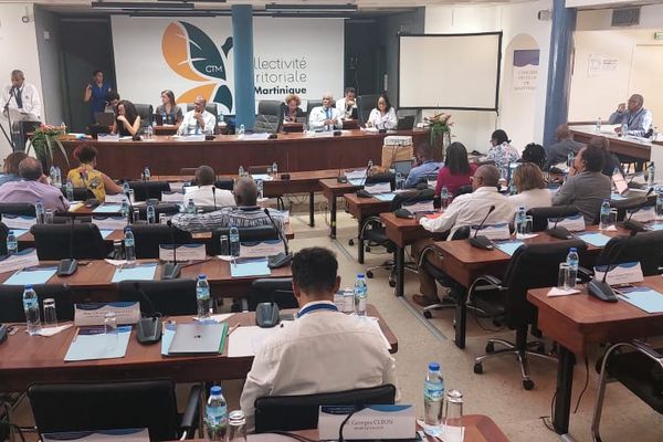 Le 5e Congrès des élus de Martinique dans la salle Emile Maurice de Hôtel de l’Assemblée.