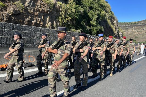 Répétitions du défilé du 14 juillet sur l'ancienne Route du Littoral, ce mardi 11 juillet.