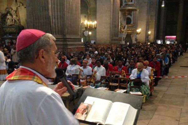 La messe des catholiques guyanais, guadeloupéens et martiniquais à Saint-Sulpice le 11 novembre 2016