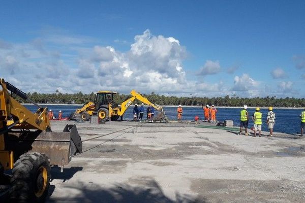 Atterrage câble Natitua à Rangiroa