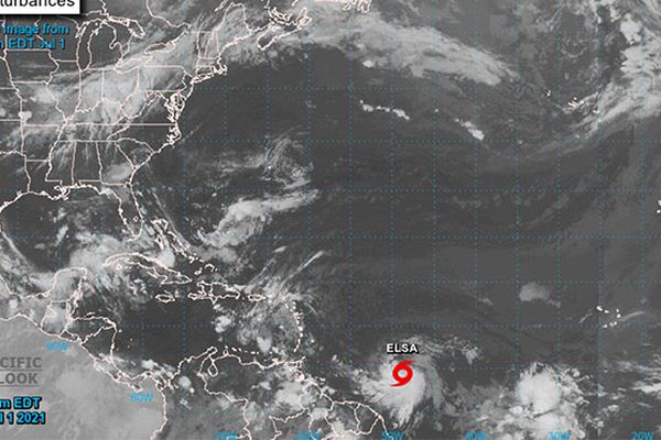 Position de la tempête tropicale Elsa jeudi matin 1er juillet 2021.