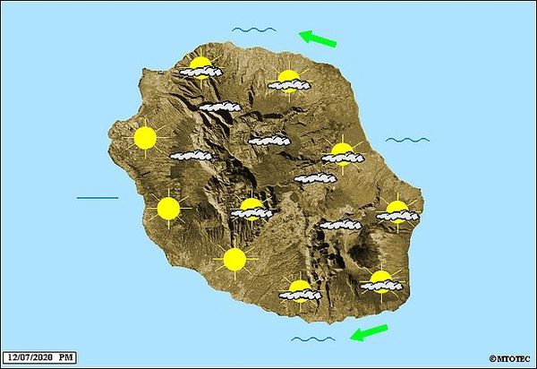 Carte météo 13 juillet 2020