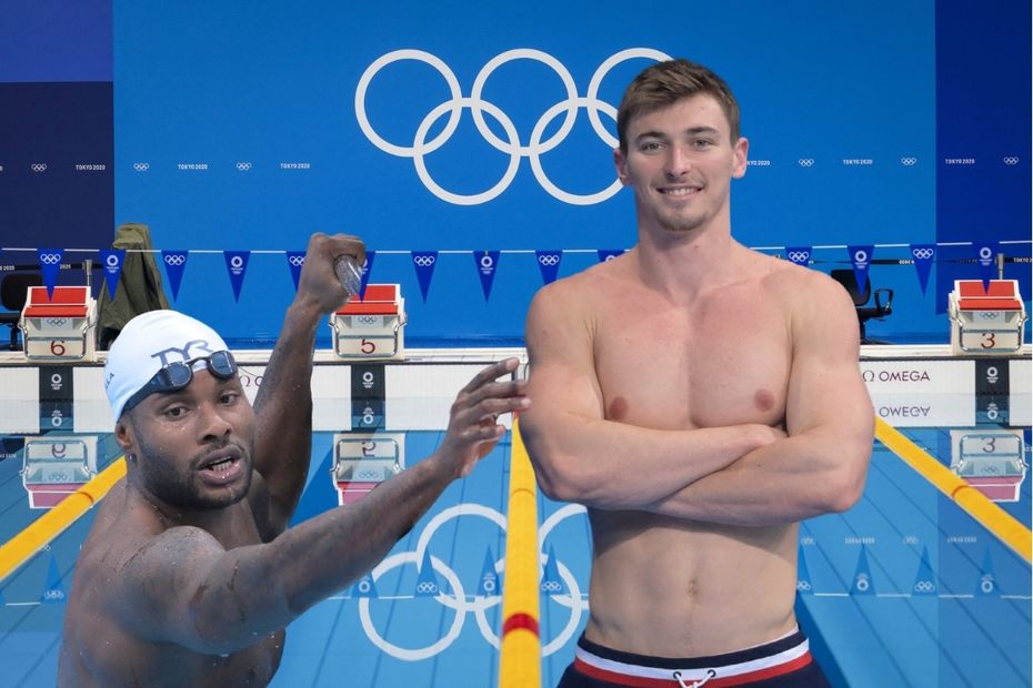 Jo 2021 Maxime Grousset Et Mehdy Metella Prêts à Glisser Dans La Piscine Olympique De Tokyo 5448