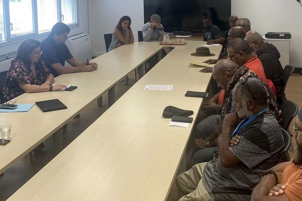 Les représentants de Yaté sont venus jusqu'à Nouméa pour rencontrer la province Sud, le 10 septembre 2024, à Nouméa.