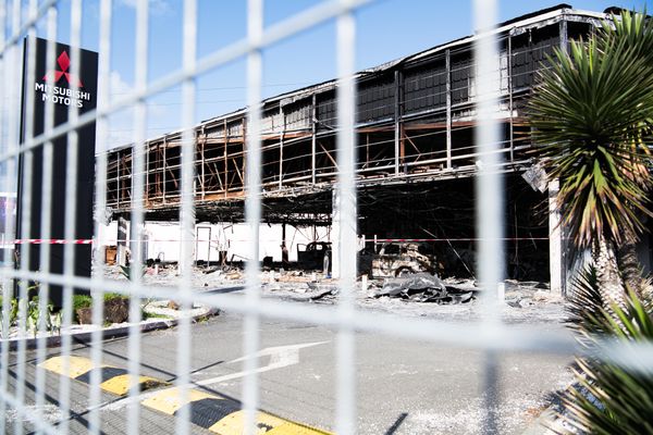 A Ducos, il ne reste rien de cette entreprise de vente automobile. Nouméa. Septembre 2024