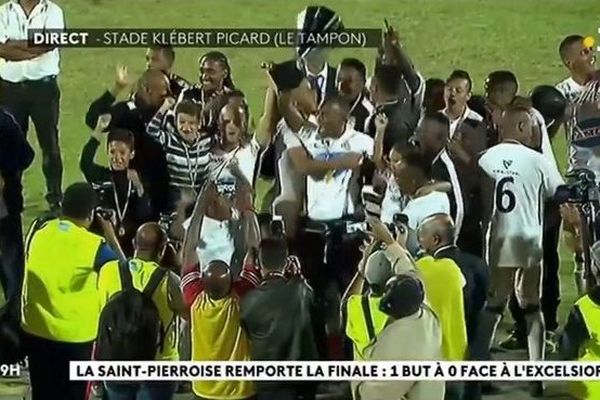 Victoire de la JS Saint-Pierroise contre l'Excelsior Coupe de La Réunion 2018