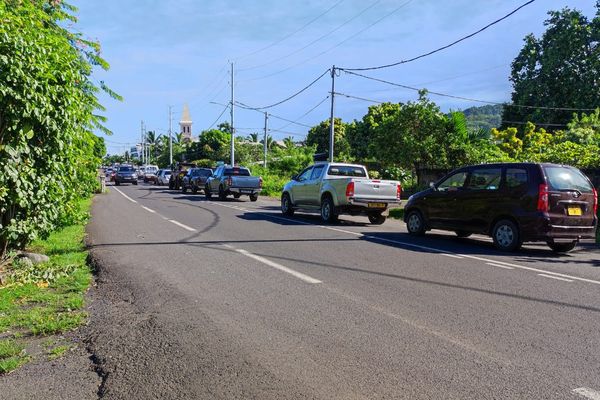 Ce matin vers 8h30 au PK 13,9 à Punaauia.